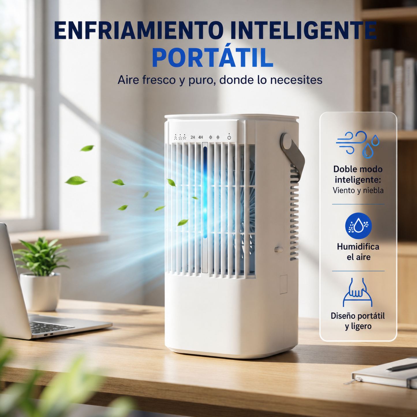 Mini Climatizador Inteligente con Humidificador