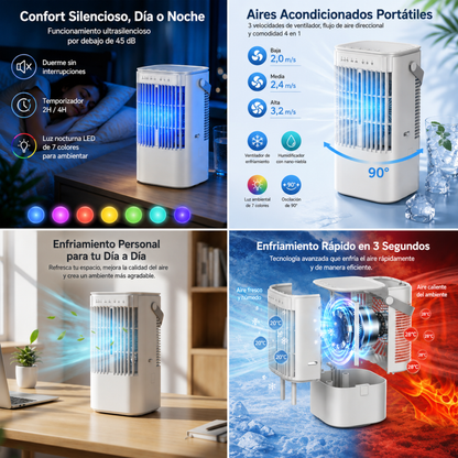 Mini Climatizador Inteligente con Humidificador