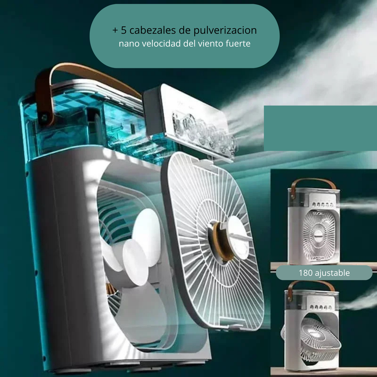 Ventilador nuevo 3 en 1, aire acondicionado, refrigerador de aire pequeño para el hogar, luz LED nocturna, humidificador portátil, ventilador de ajuste de aire, ventilador para oficina y hogar