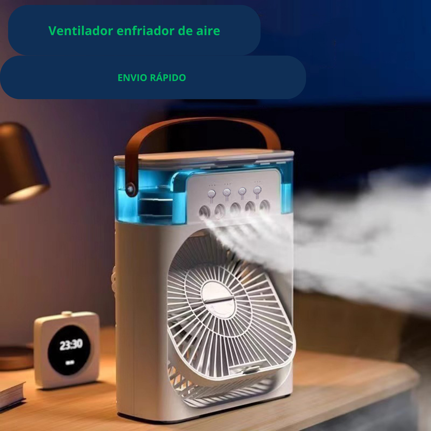 Ventilador nuevo 3 en 1, aire acondicionado, refrigerador de aire pequeño para el hogar, luz LED nocturna, humidificador portátil, ventilador de ajuste de aire, ventilador para oficina y hogar